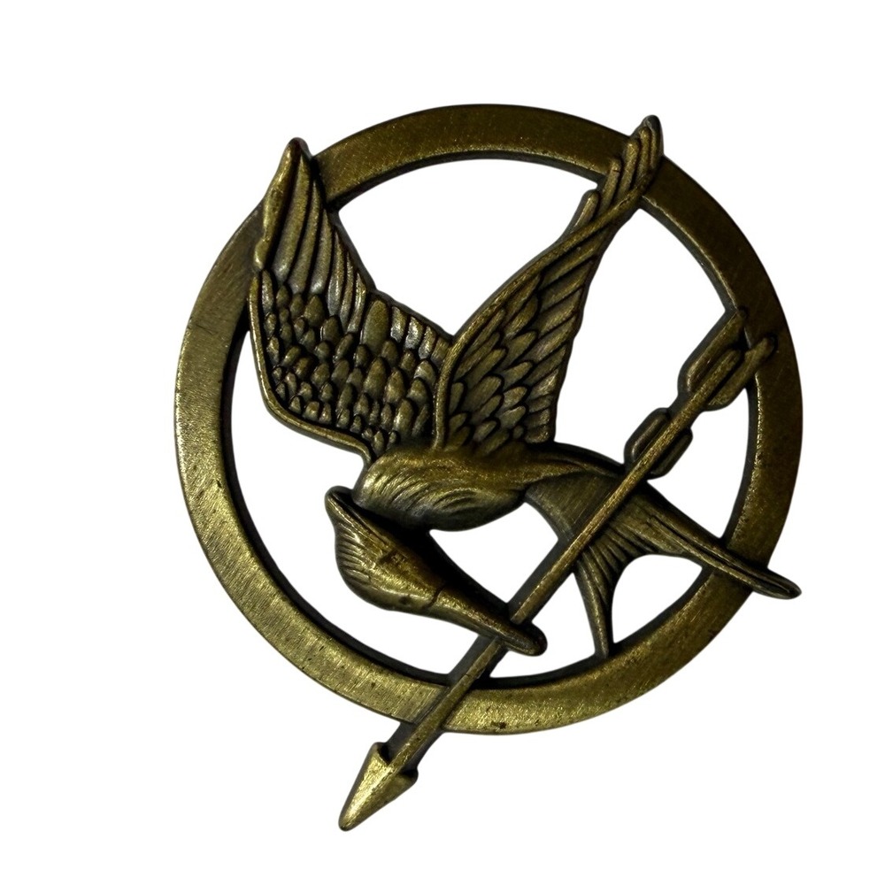 Hunger Games Mockingjay Pin Antique Gold Tone